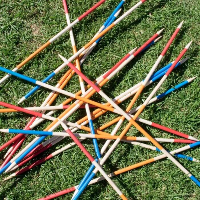 Giant Pick-up-sticks at Actively Inspired