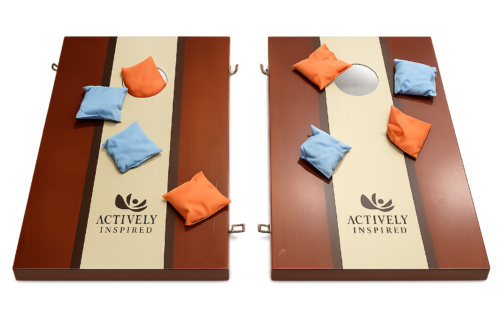Cornhole Toss Double Boards showing the design